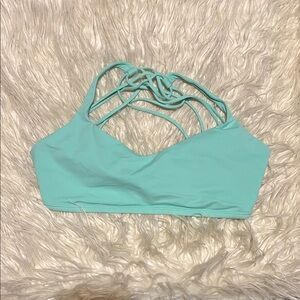 lululemon Mint Green Strappy Sports Bra Sz 14